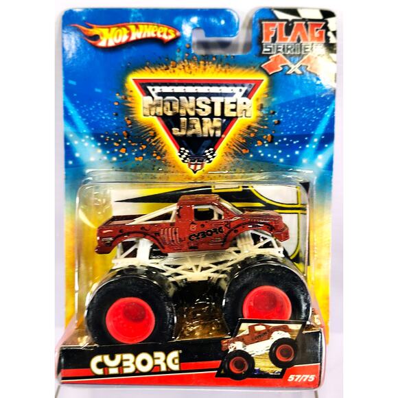 Hot Wheels Monster Jam Flag Series CYBORG #57/75, New, See Pics/Descr. - Picture 1 of 5